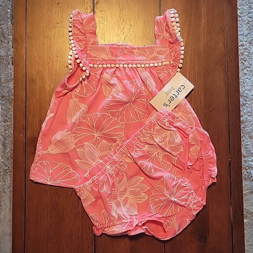 Carters baby tank and diaper cover